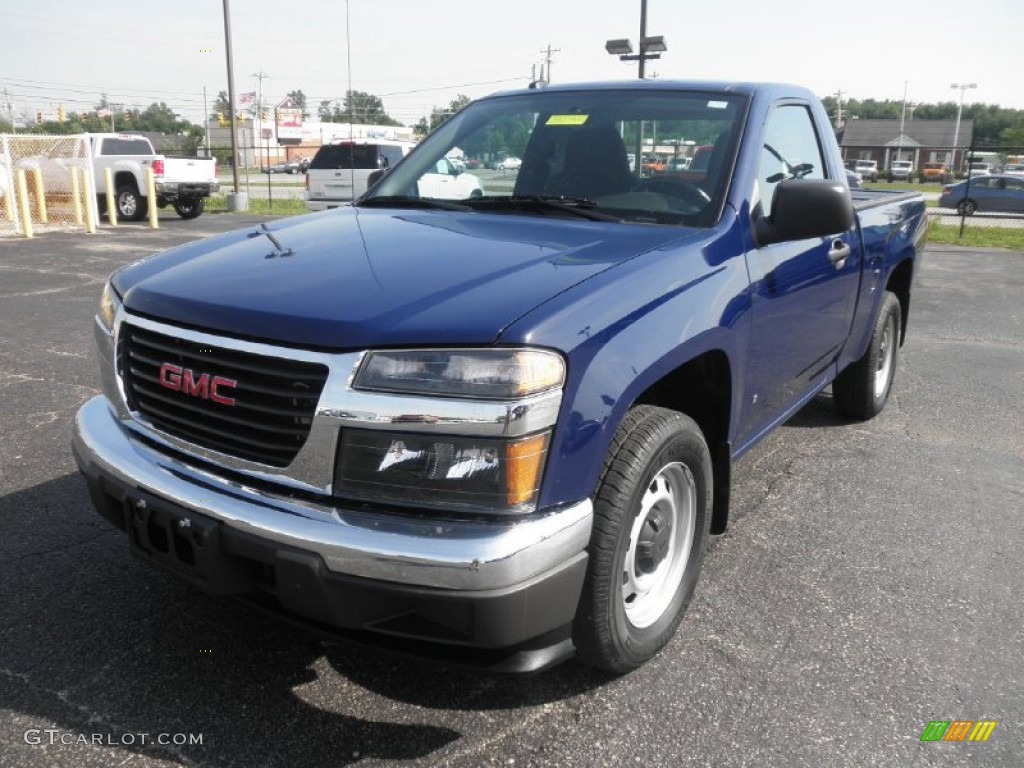 Navy Blue 2009 GMC Canyon Work Truck Regular Cab Exterior Photo #66792560
