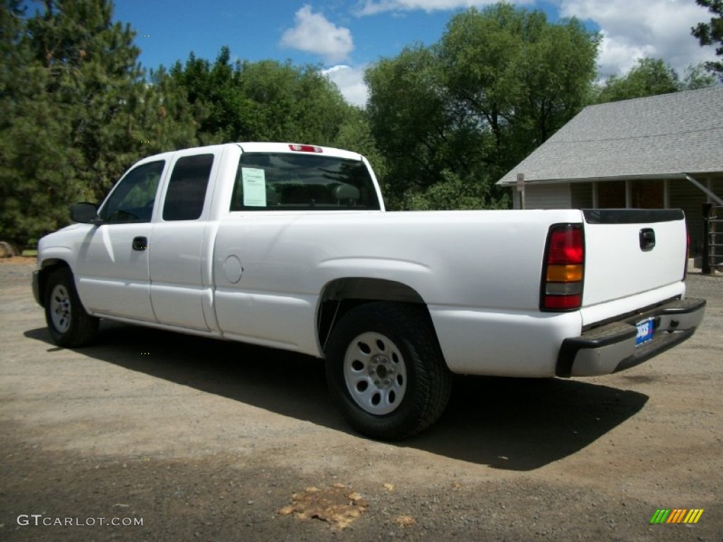 2005 Sierra 1500 SLE Extended Cab - Summit White / Pewter photo #4