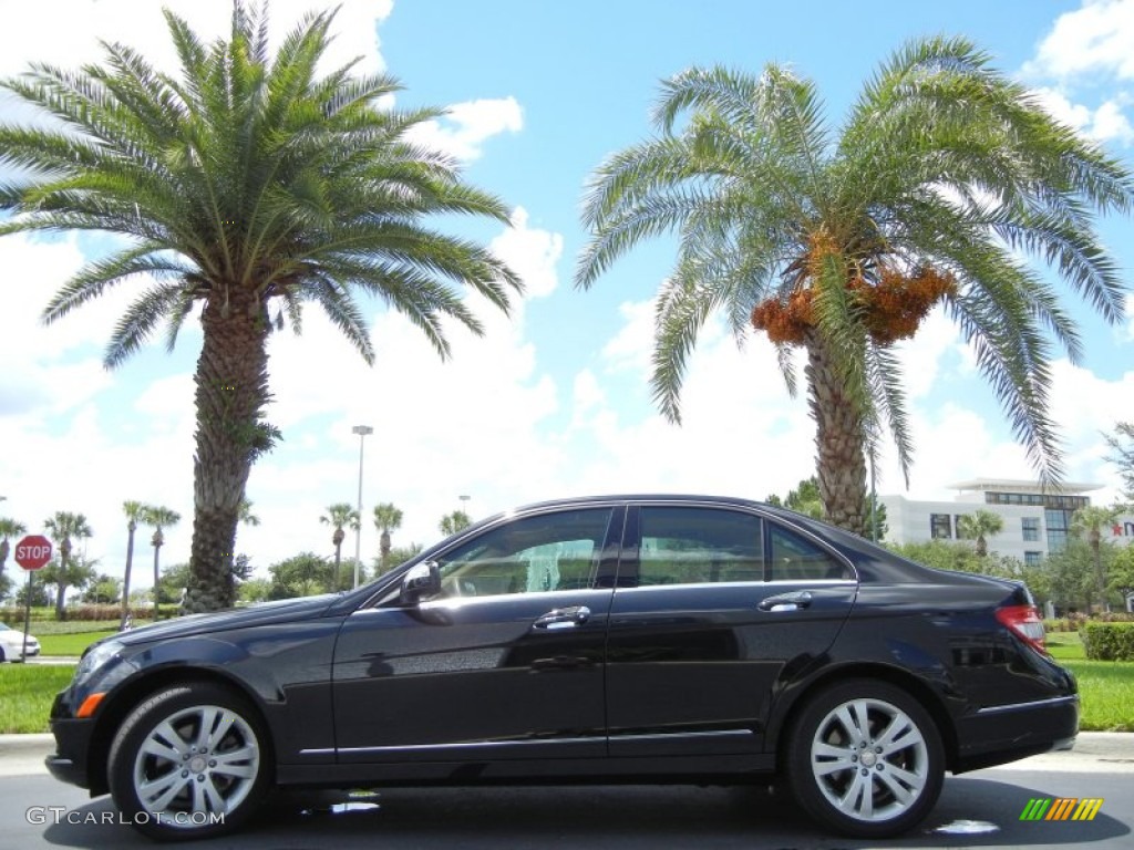 2008 C 300 Sport - Obsidian Black Metallic / Savanna/Cashmere photo #1