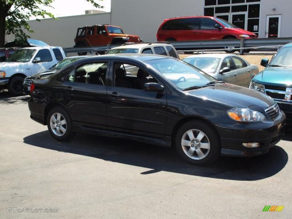 2006 Corolla S - Black Sand Pearl / Dark Charcoal photo #2