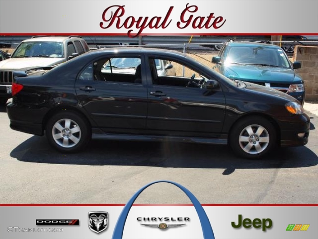 2006 Corolla S - Black Sand Pearl / Dark Charcoal photo #1