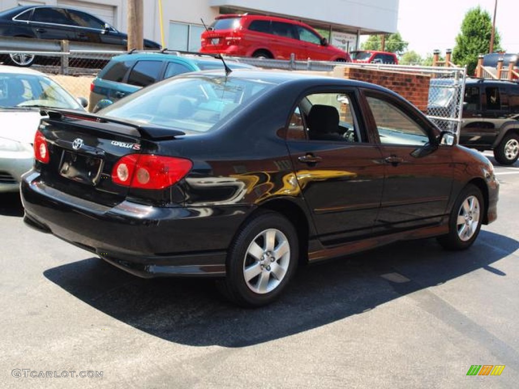 2006 Corolla S - Black Sand Pearl / Dark Charcoal photo #3
