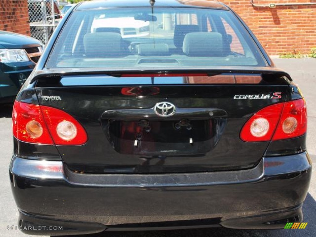 2006 Corolla S - Black Sand Pearl / Dark Charcoal photo #6