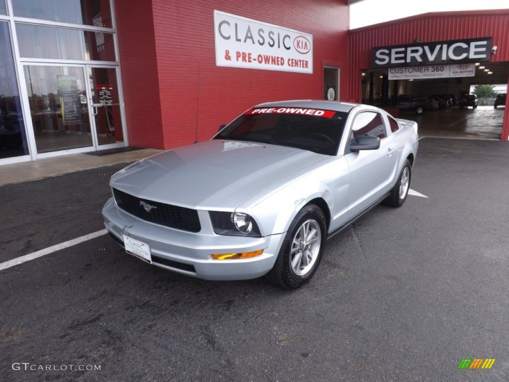 Satin Silver Metallic Ford Mustang