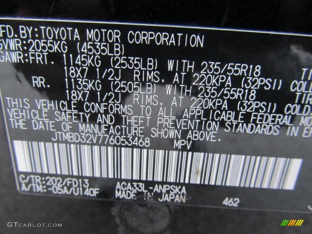 2007 RAV4 Sport 4WD - Black / Dark Charcoal photo #14