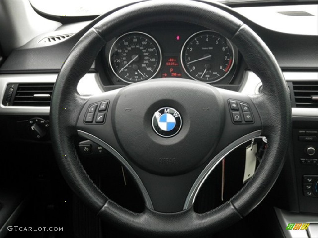 2007 BMW 3 Series 328i Coupe Black Steering Wheel Photo #66798871