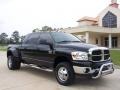 2007 Brilliant Black Crystal Pearl Dodge Ram 3500 SLT Mega Cab 4x4 Dually  photo #1