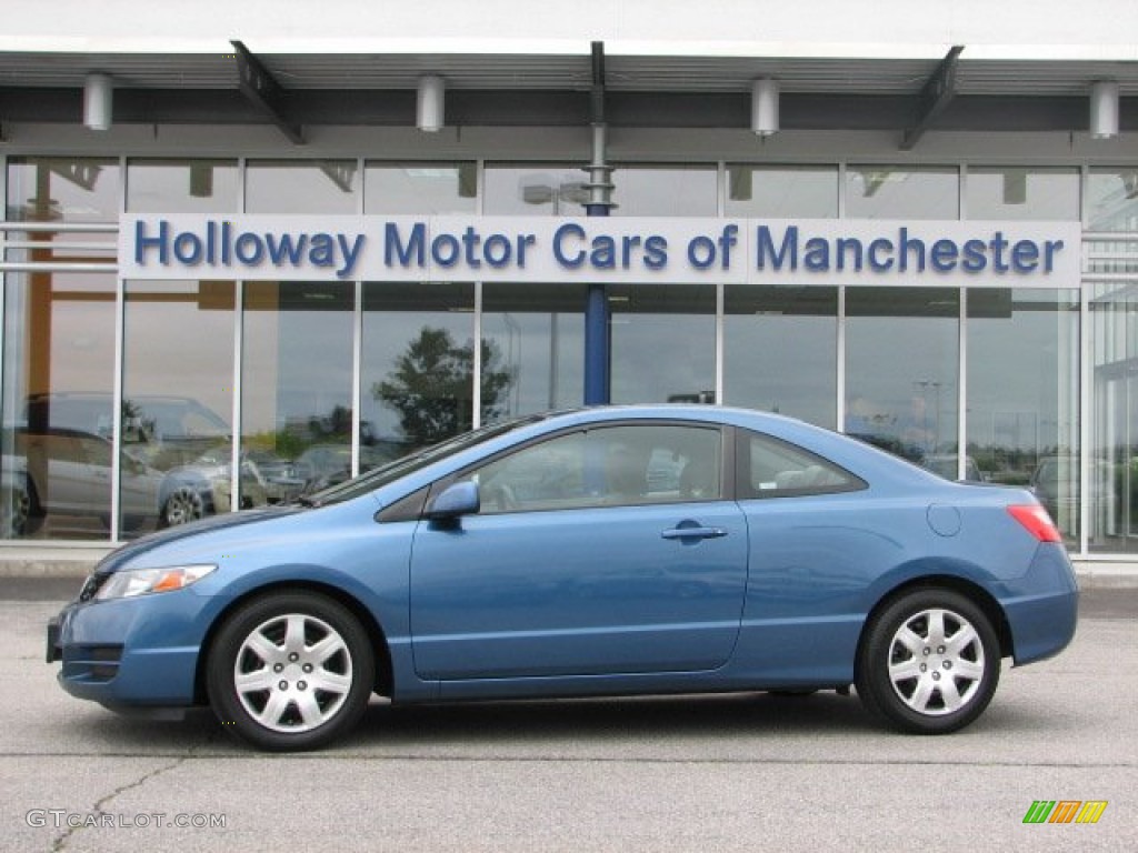 2009 Civic LX Coupe - Atomic Blue Metallic / Gray photo #1