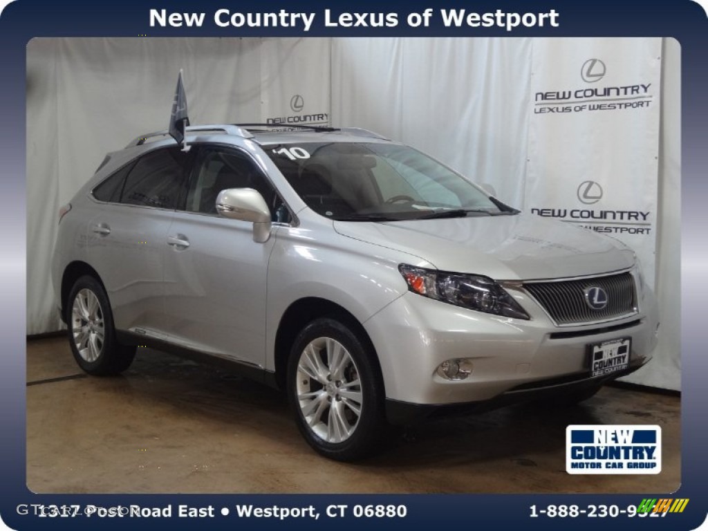 2010 RX 450h AWD Hybrid - Tungsten Silver Pearl / Black/Brown Walnut photo #1