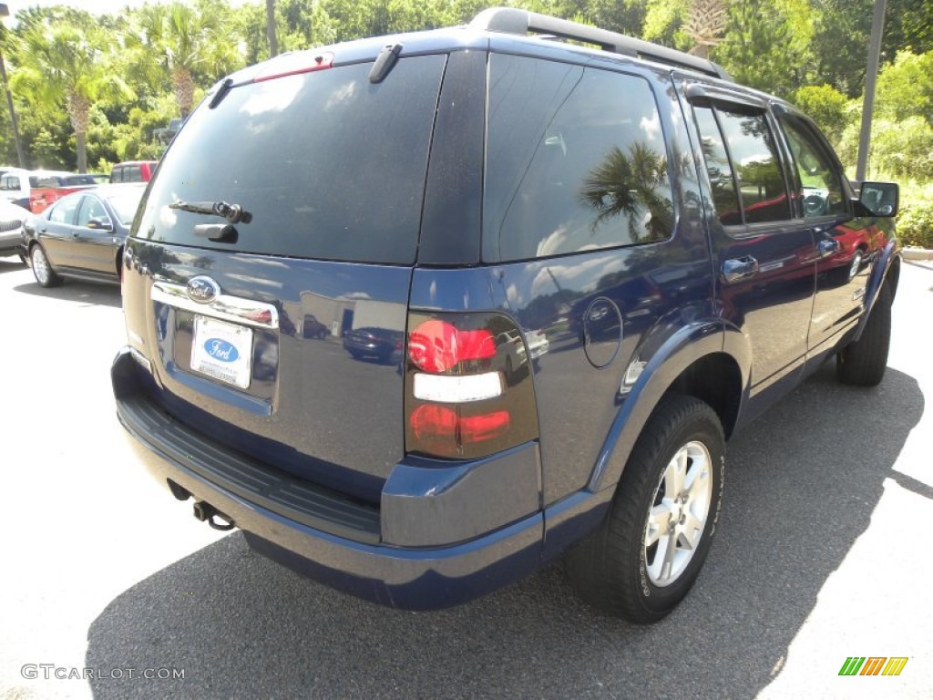 2008 Explorer XLT - Dark Blue Pearl Metallic / Black/Stone photo #15