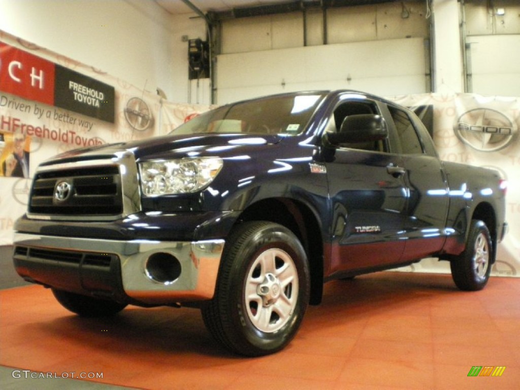 2010 Tundra Double Cab 4x4 - Nautical Blue Metallic / Sand Beige photo #1