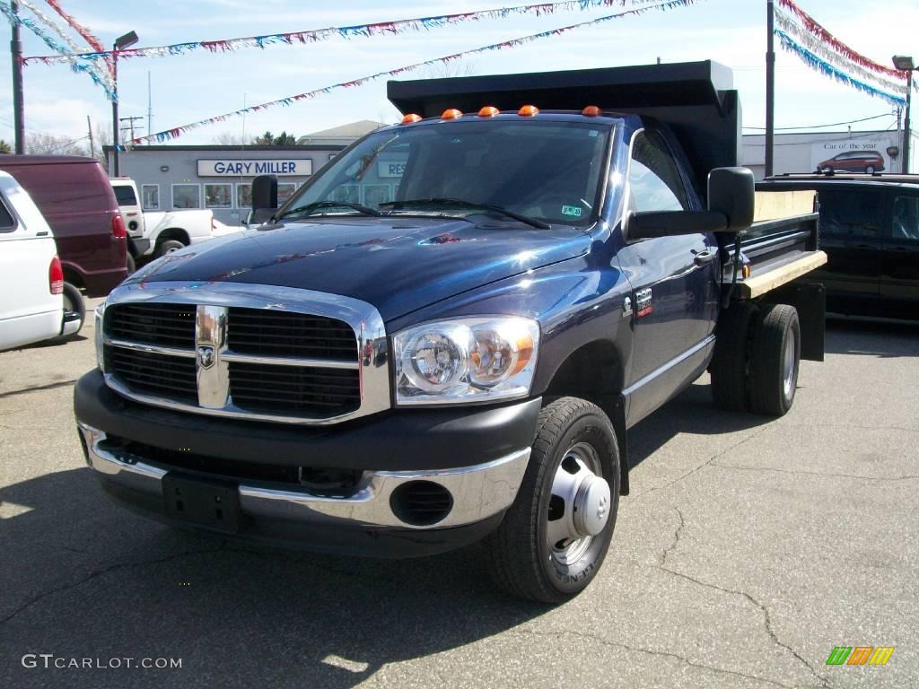 2007 Ram 3500 ST Regular Cab Dually Chassis - Patriot Blue Pearl / Medium Slate Gray photo #1