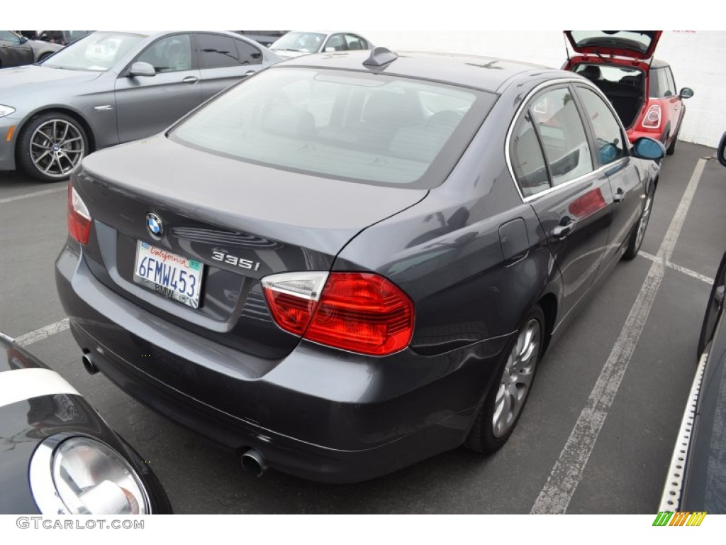 2008 3 Series 335i Sedan - Sparkling Graphite Metallic / Black photo #3