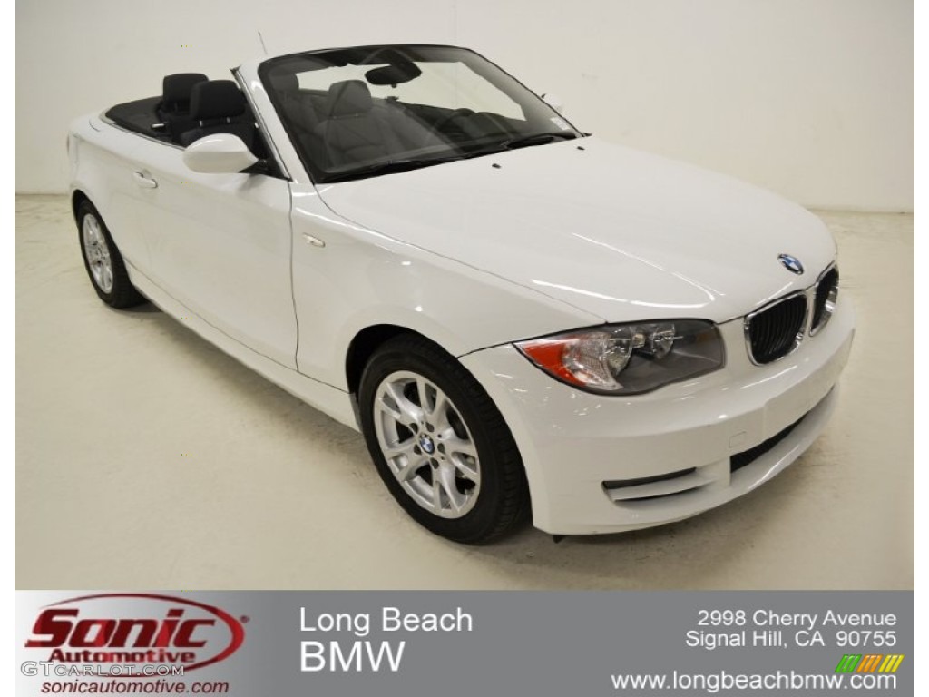 2009 1 Series 128i Convertible - Alpine White / Black photo #1