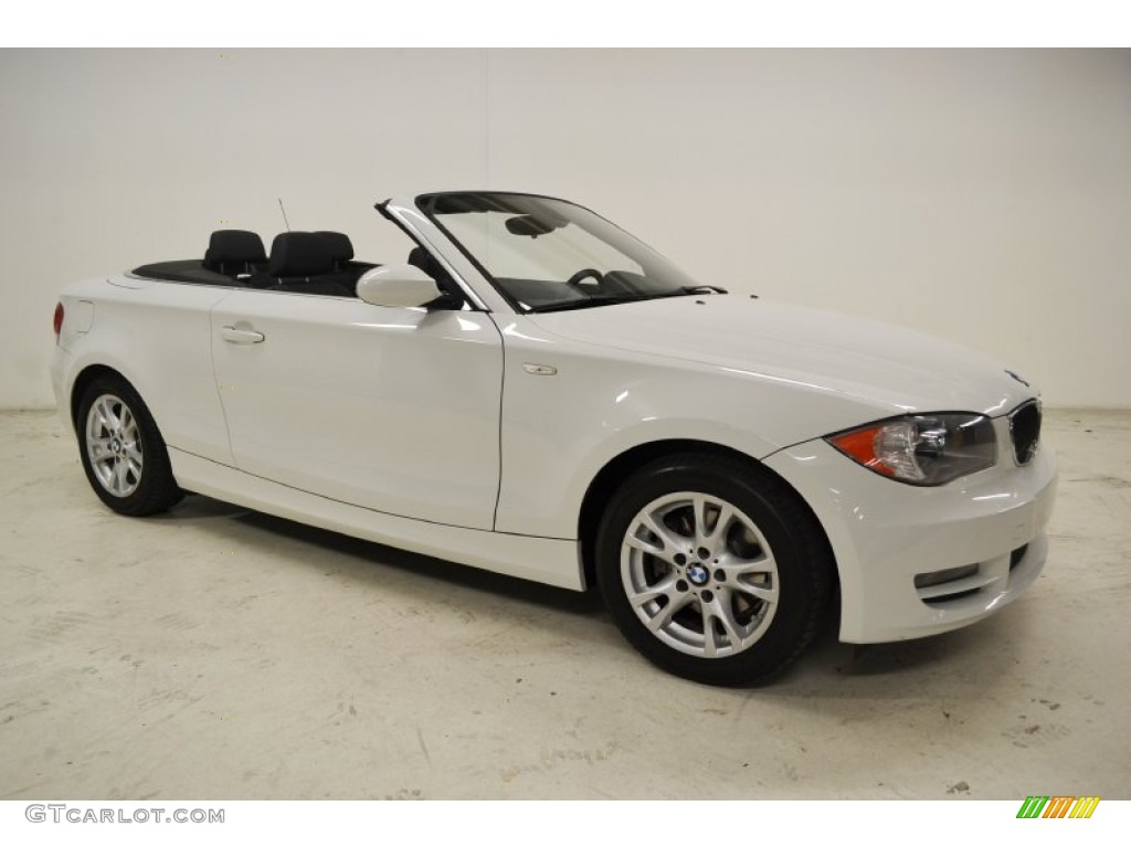 2009 1 Series 128i Convertible - Alpine White / Black photo #2