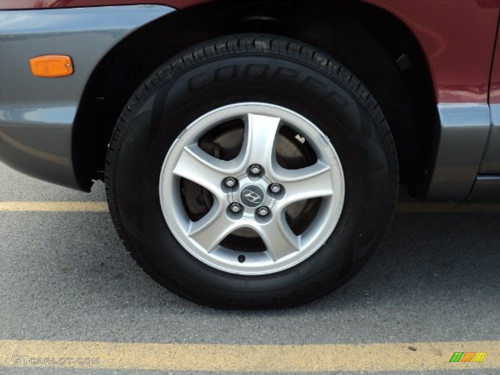 2004 Santa Fe GLS - Merlot Red / Gray photo #5