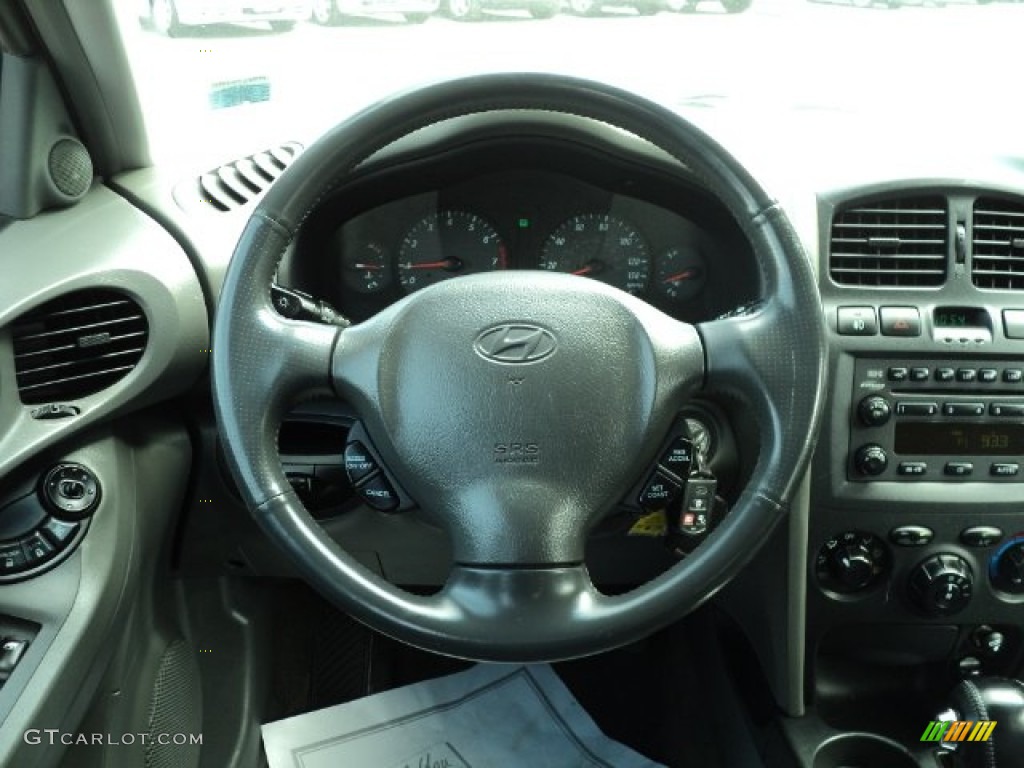 2004 Hyundai Santa Fe GLS Gray Steering Wheel Photo #66806623