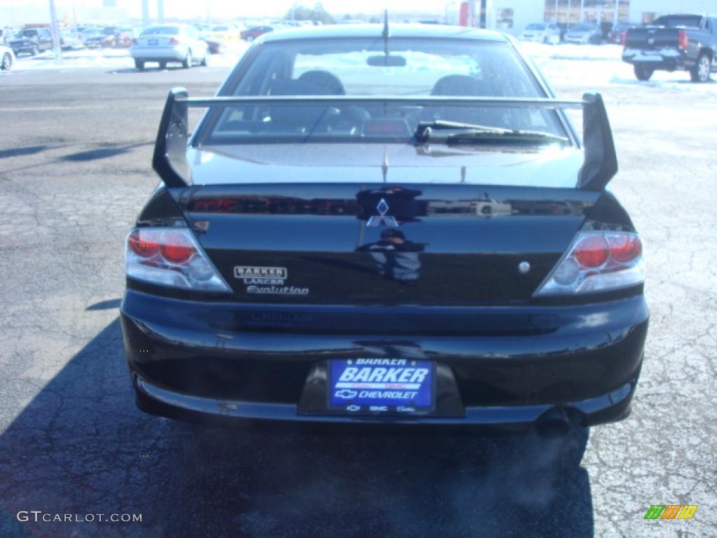 2005 Lancer Evolution VIII - Black Pearl Metallic / Black photo #4
