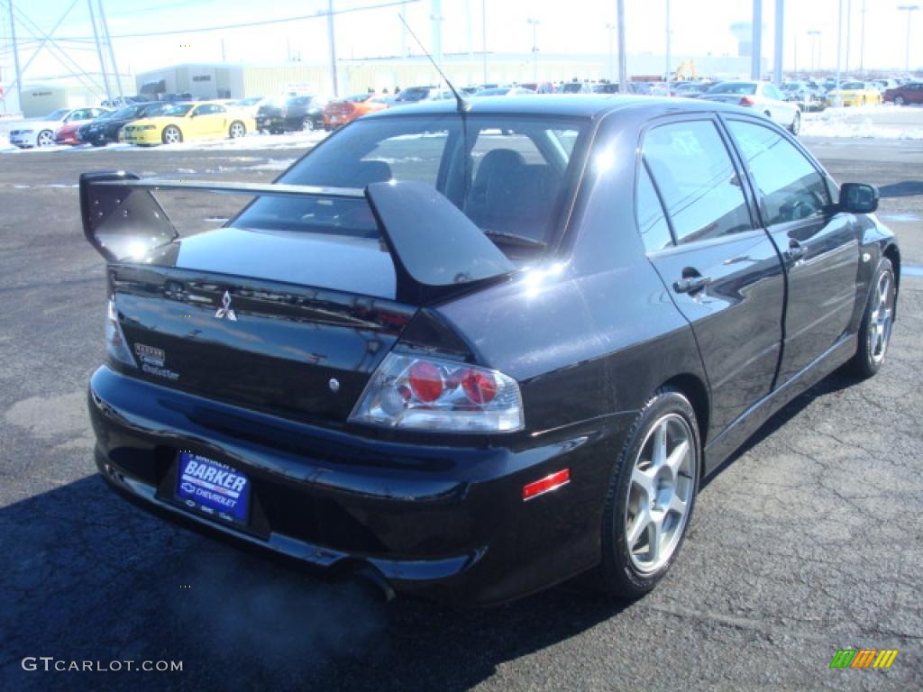 2005 Lancer Evolution VIII - Black Pearl Metallic / Black photo #5