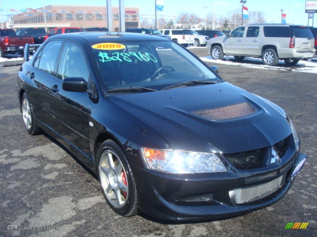 2005 Lancer Evolution VIII - Black Pearl Metallic / Black photo #7