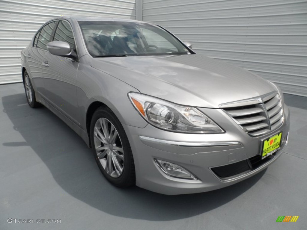 2012 Genesis 3.8 Sedan - Titanium Gray Metallic / Jet Black photo #1