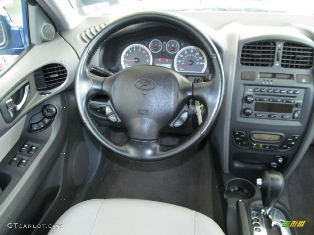 2006 Hyundai Santa Fe Limited 4WD Gray Steering Wheel Photo #66811672