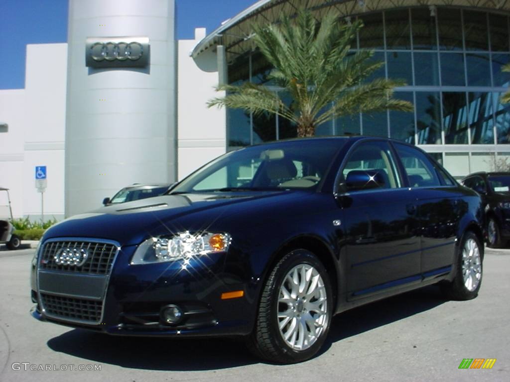 2008 A4 2.0T Special Edition Sedan - Deep Sea Blue Pearl Effect / Beige photo #1