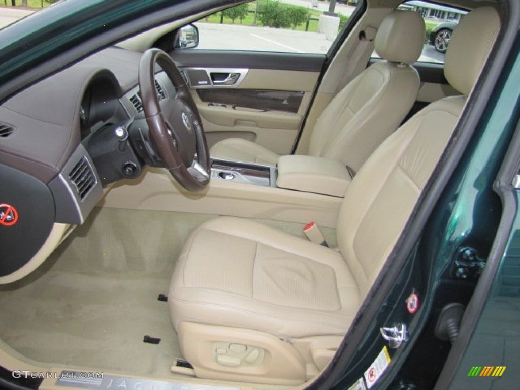 Champagne/Truffle Interior 2009 Jaguar XF Supercharged Photo #66814258