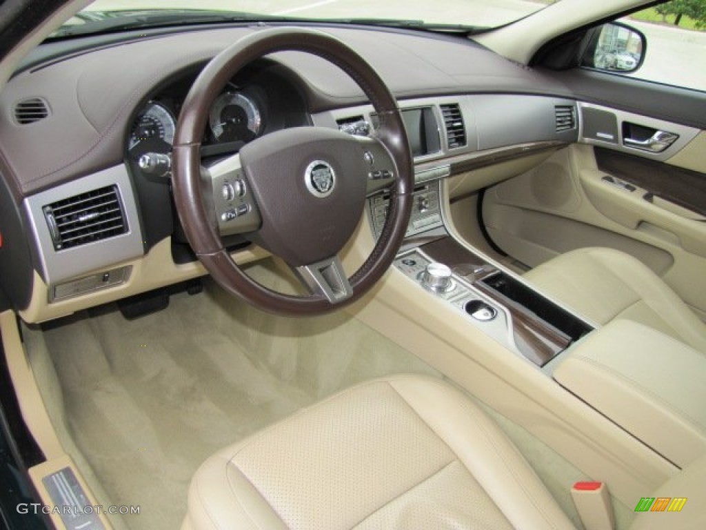 Champagne/Truffle Interior 2009 Jaguar XF Supercharged Photo #66814318