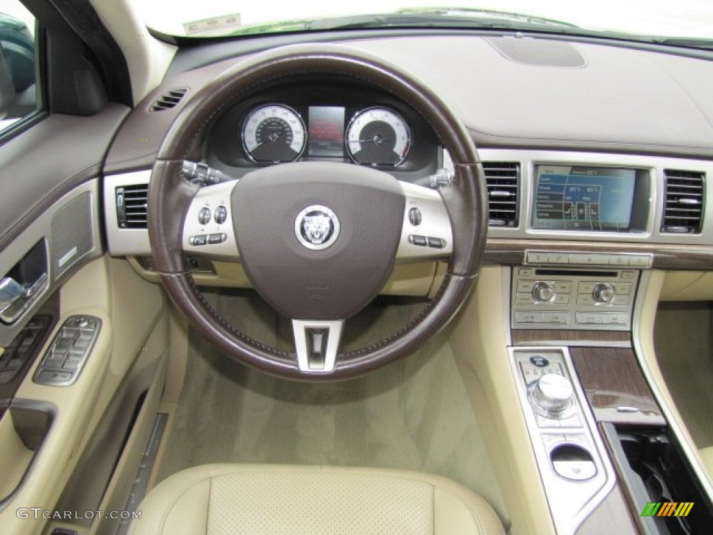 2009 Jaguar XF Supercharged Champagne/Truffle Dashboard Photo #66814324