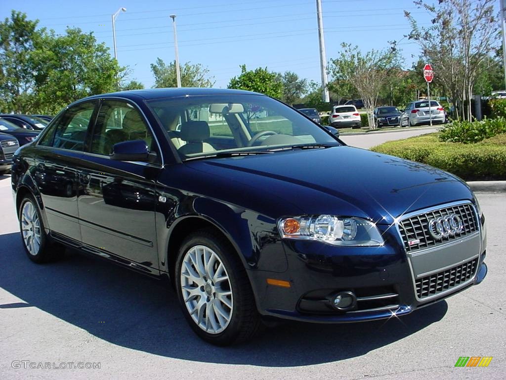 2008 A4 2.0T Special Edition Sedan - Deep Sea Blue Pearl Effect / Beige photo #7