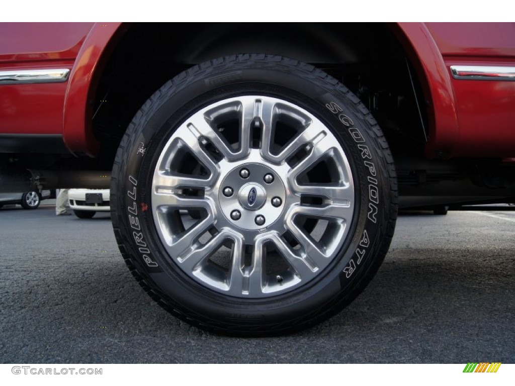 2010 F150 Platinum SuperCrew 4x4 - Red Candy Metallic / Sienna Brown Leather/Black photo #21