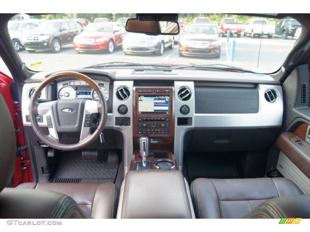 2010 F150 Platinum SuperCrew 4x4 - Red Candy Metallic / Sienna Brown Leather/Black photo #26