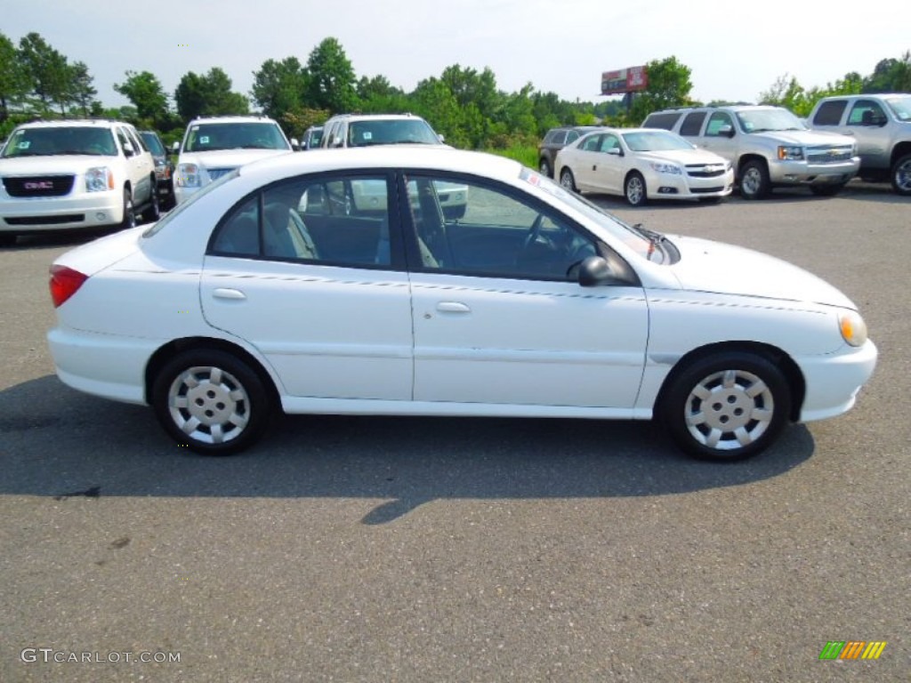 2002 Rio Sedan - Polar White / Gray photo #3