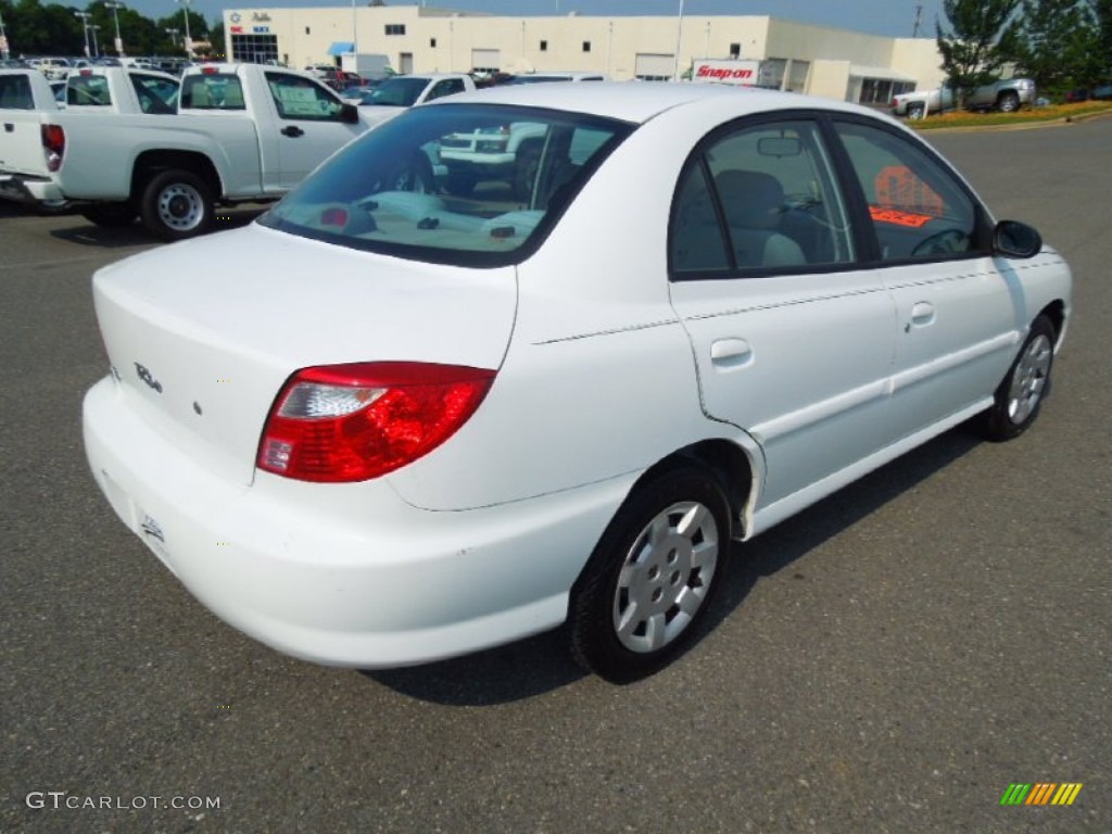 2002 Rio Sedan - Polar White / Gray photo #6