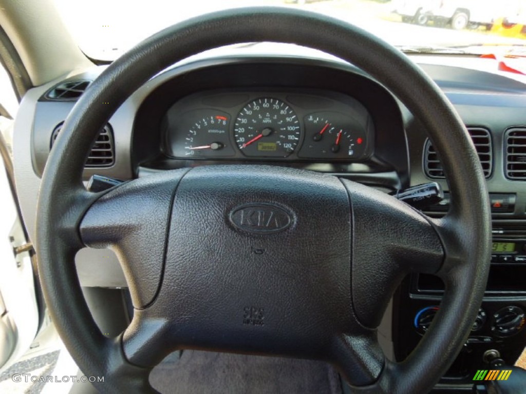 2002 Rio Sedan - Polar White / Gray photo #13