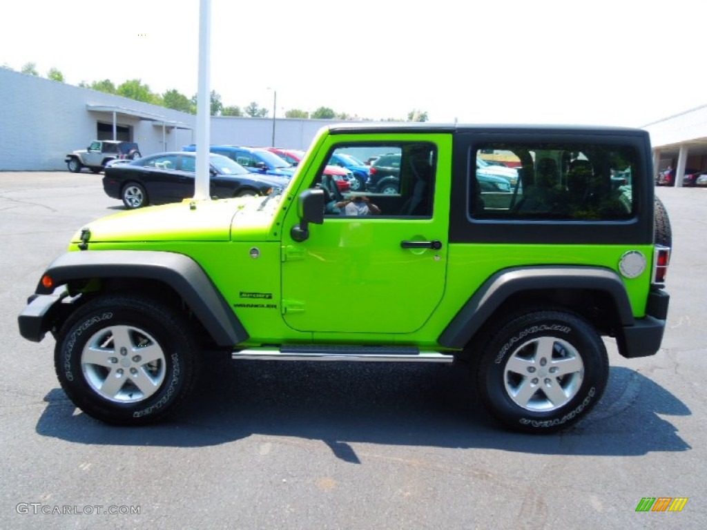 2012 Wrangler Sport S 4x4 - Gecko Green / Black photo #3