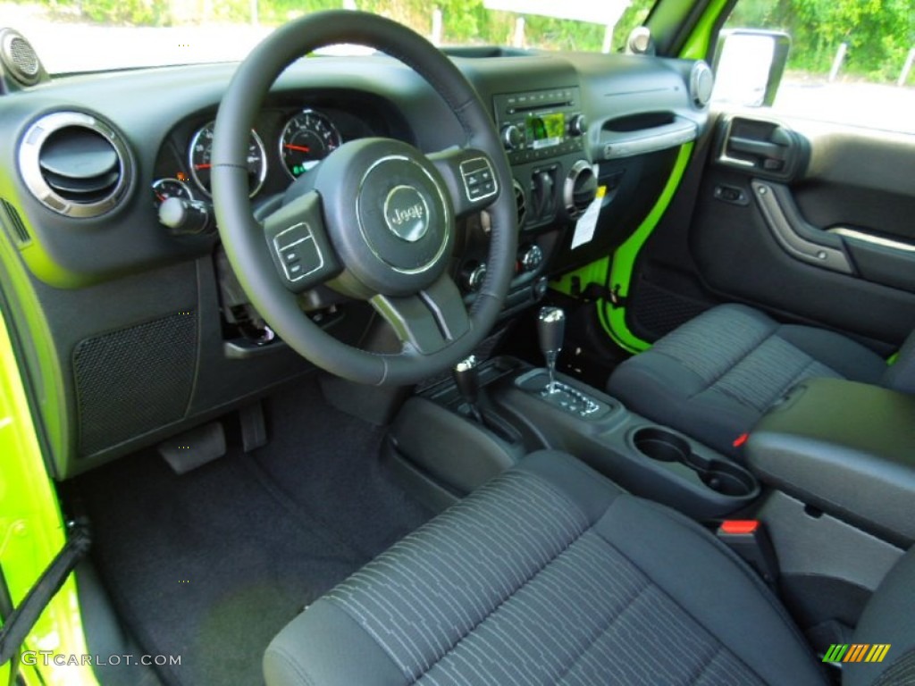 Black Interior 2012 Jeep Wrangler Sport S 4x4 Photo #66819076