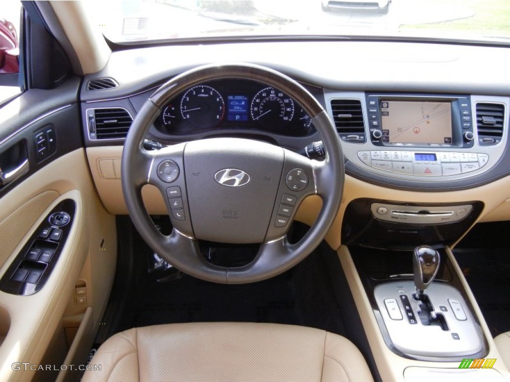 2010 Hyundai Genesis 4.6 Sedan Cashmere Dashboard Photo #66821093
