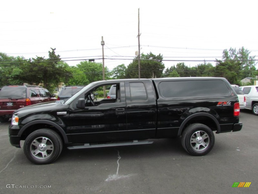 2004 F150 FX4 SuperCab 4x4 - Black / Black/Medium Flint photo #13