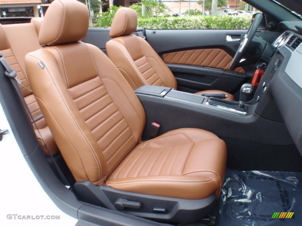 Saddle Interior 2010 Ford Mustang V6 Premium Convertible Photo #66821596
