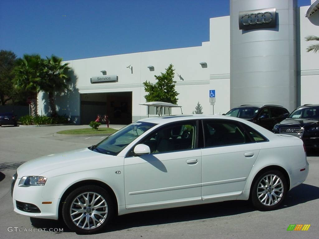 2008 A4 2.0T Special Edition Sedan - Ibis White / Beige photo #2