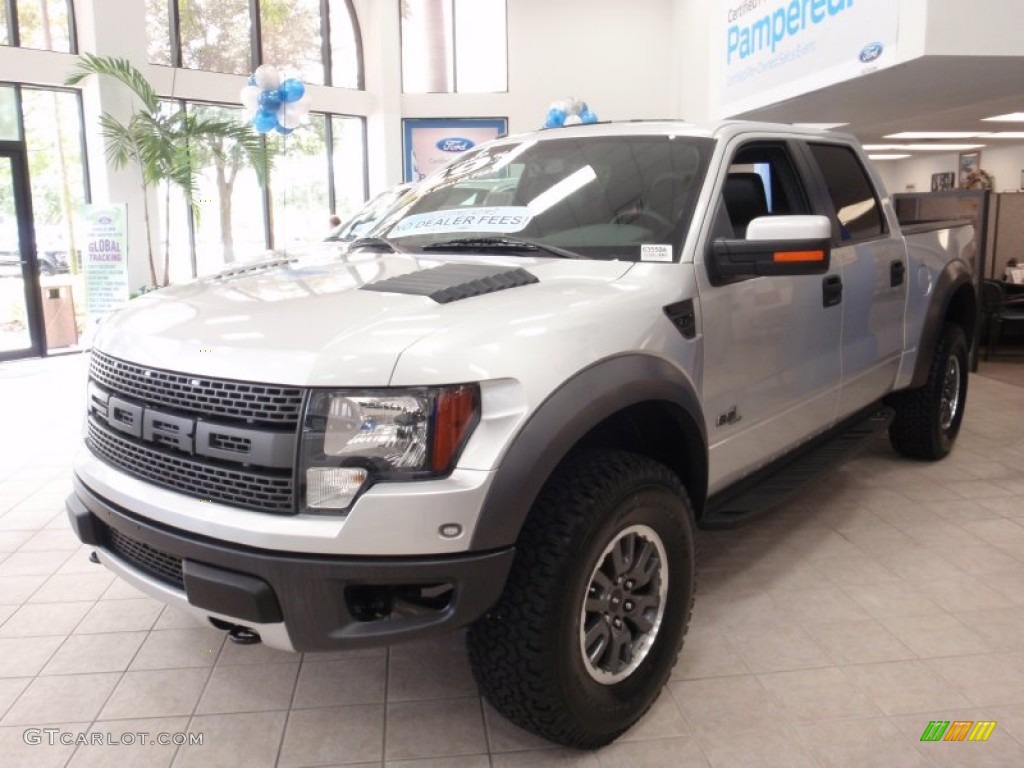 2011 F150 SVT Raptor SuperCrew 4x4 - Ingot Silver Metallic / Raptor Black/Orange photo #15