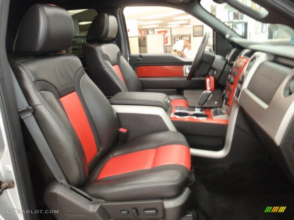 Raptor Black/Orange Interior 2011 Ford F150 SVT Raptor SuperCrew 4x4 Photo #66821900