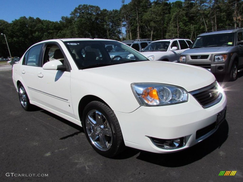 2007 Malibu LTZ Sedan - White / Cashmere Beige photo #3