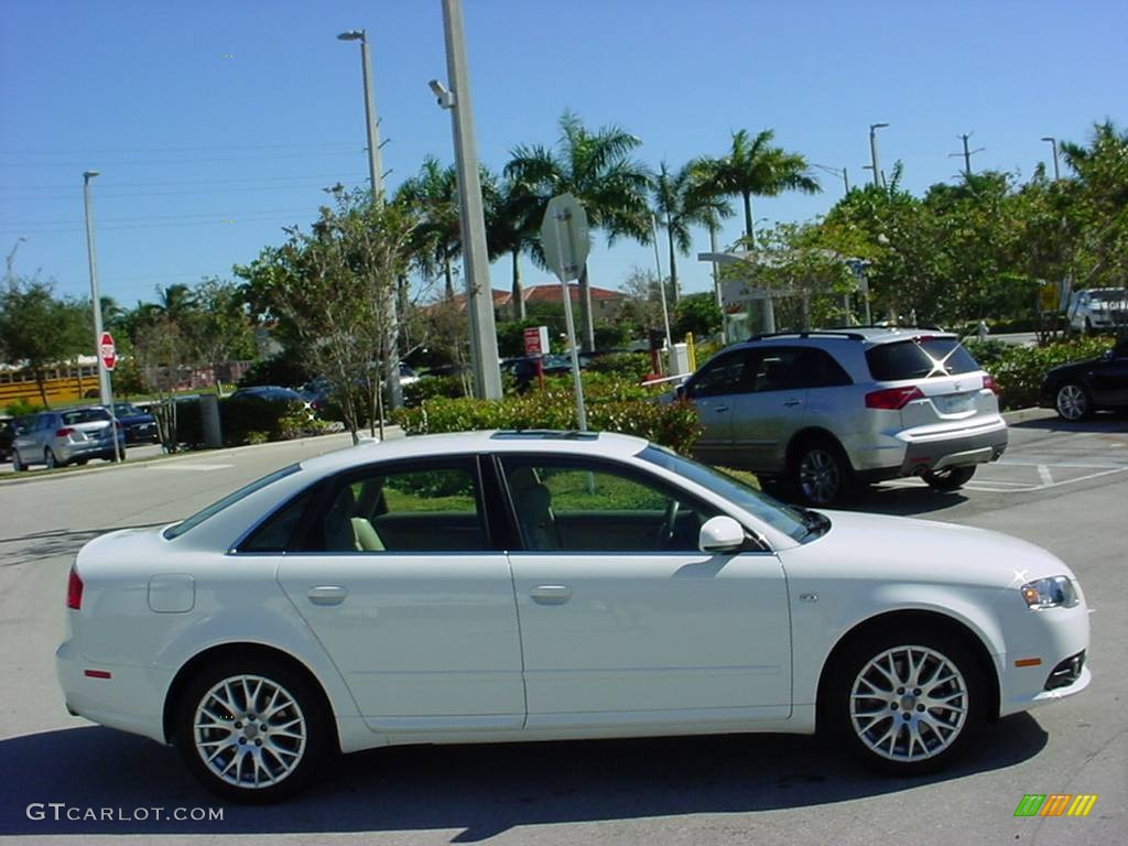 2008 A4 2.0T Special Edition Sedan - Ibis White / Beige photo #6