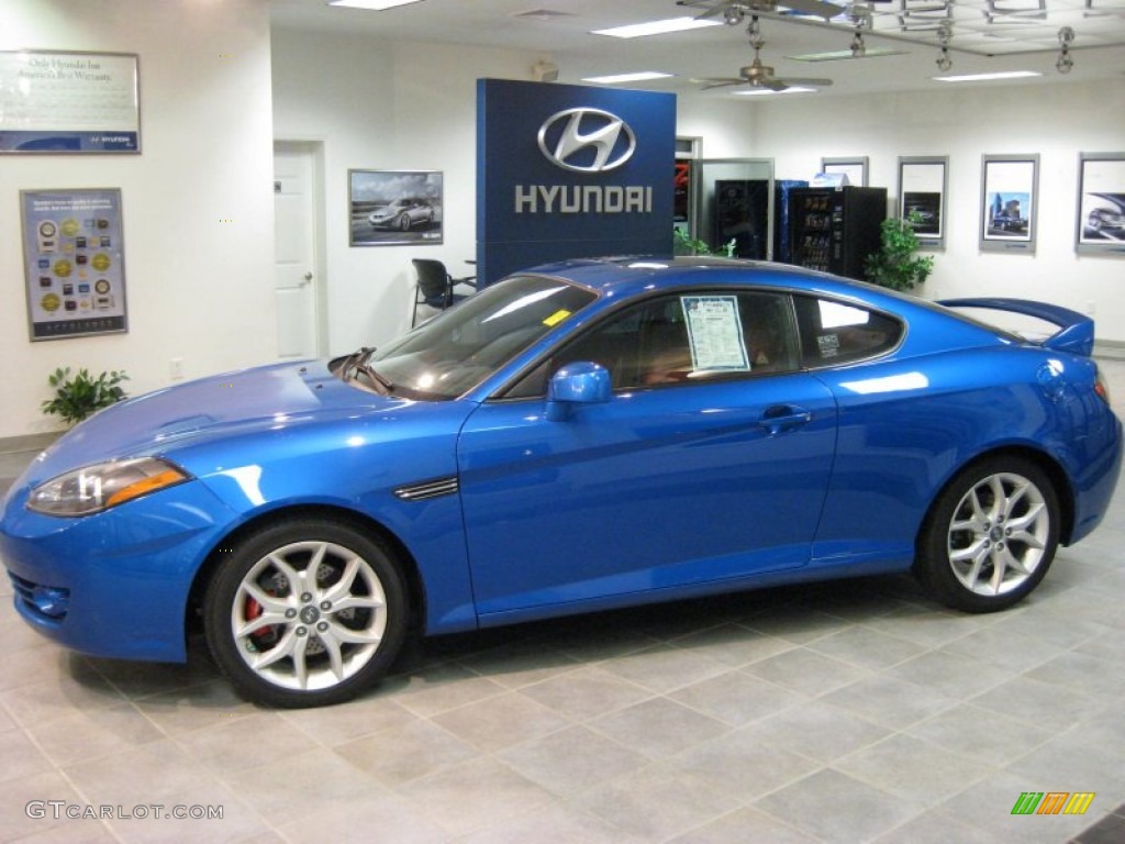 Vivid Blue 2007 Hyundai Tiburon SE Exterior Photo #66824606