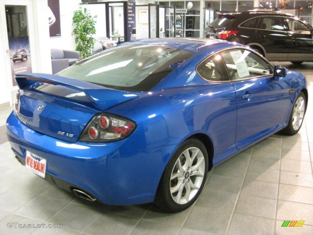 2007 Tiburon SE - Vivid Blue / Black/Red photo #6