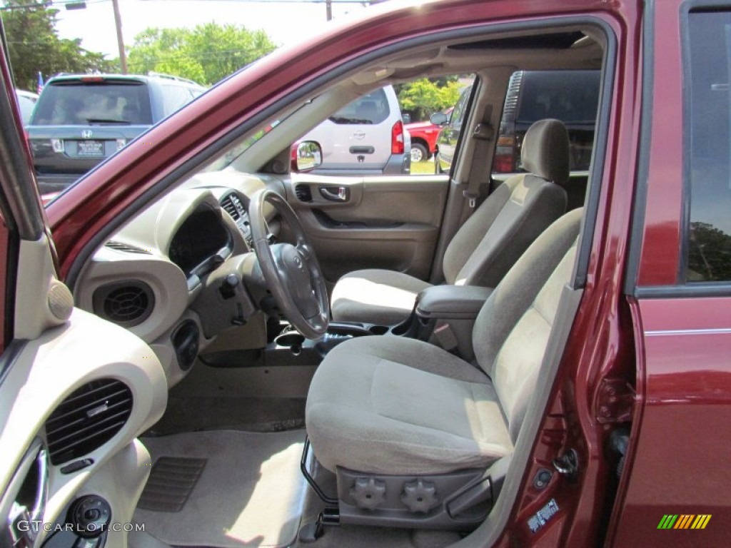 2004 Santa Fe GLS 4WD - Merlot Red / Gray photo #16