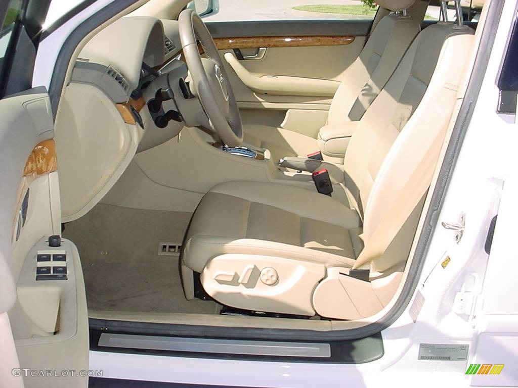 2008 A4 2.0T Special Edition Sedan - Ibis White / Beige photo #9